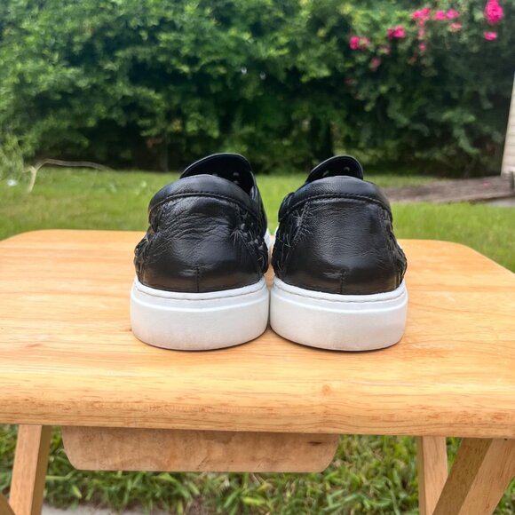 Madison Maison Black Woven Leather Slip On Sneakers Size 41 / US 10 - Picture 5 of 7
